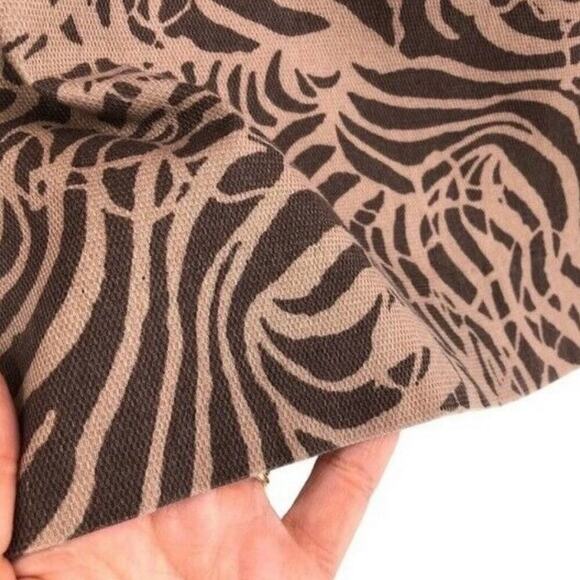 Banana Republic Womens Animal Print Mini Skirt 2 Brown Tan Pencil Tweed Textured - Picture 3 of 9